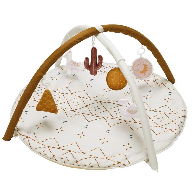 imageTummy Time Mat with 6 Toys Macrame Baby Play Mat for Newborn Baby Gym StageBased Sensory and Motor Skill Development Language Discovery Baby Play Gym Non Slip Mat WashableMacrame