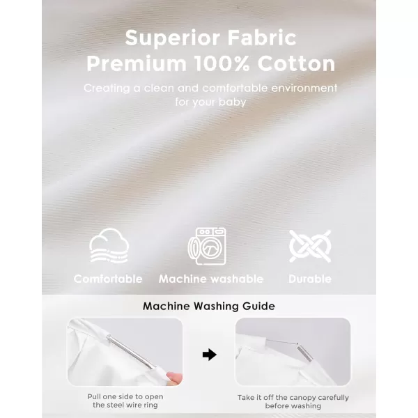 imageLarge Bed Canopy with Star Lights Double Layer Canopy for Bed Princess Play Tent for Girls Room Breathable Canopy Bed Curtain for Children Reading Nook Machine Washable Canopy 40x106 GreenMedium Soft White