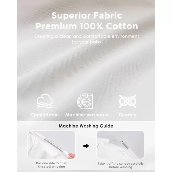 imageLarge Bed Canopy with Star Lights Double Layer Canopy for Bed Princess Play Tent for Girls Room Breathable Canopy Bed Curtain for Children Reading Nook Machine Washable Canopy 40x106 GreenLarge Soft White