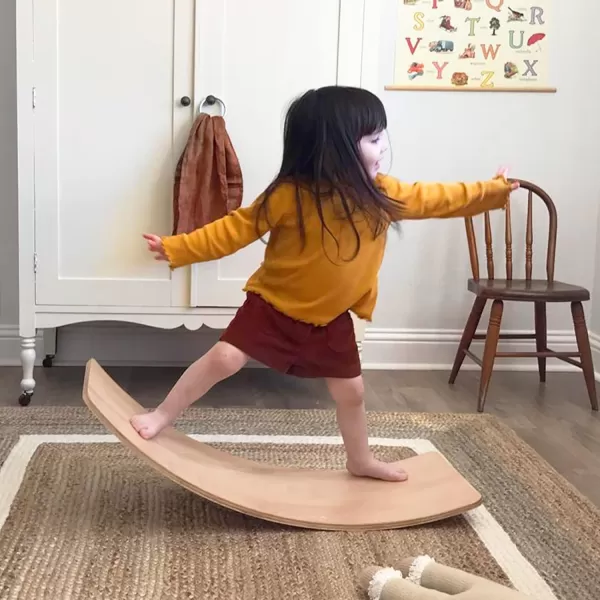 imageWooden Balance Board Wobble Board Preschool Toys Early Learning Kid Yoga Curvy Board  Rocker Board Kid Size Natural WoodWooden Balance Board Wobble Board Preschool Toys Early Learning Kid Yoga Curvy Board  Rocker Board Kid Size Natural Wood