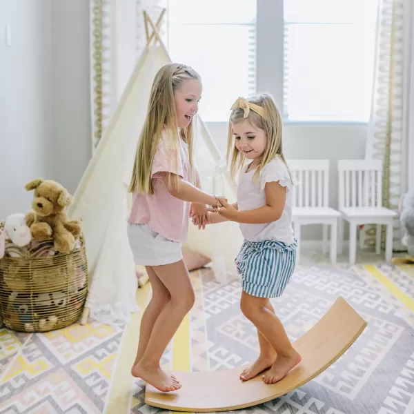 imageWooden Balance Board Wobble Board Preschool Toys Early Learning Kid Yoga Curvy Board  Rocker Board Kid Size Natural WoodWooden Balance Board Wobble Board Preschool Toys Early Learning Kid Yoga Curvy Board  Rocker Board Kid Size Natural Wood