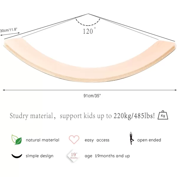imageWooden Balance Board Wobble Board Preschool Toys Early Learning Kid Yoga Curvy Board  Rocker Board Kid Size Natural WoodWooden Balance Board Wobble Board Preschool Toys Early Learning Kid Yoga Curvy Board  Rocker Board Kid Size Natural Wood