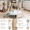 imageBaby Gym with Mat Wooden Play Gym with 9 Sensory Toys Foldable Baby Play GymFrame Activity Center Natural Pine Wood Montessori Toys Easy to Assemble ampamp Clean Natural ColorWood Baby Gym