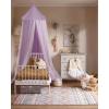 imageBed Canopy with Star Lights Double Layer Canopy for Bed Princess Play Tent for Girls Room Breathable Canopy Bed Curtain for Children Reading Nook Machine Washable Canopy 256x106 Purple256W x 106L Pack of 1