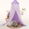 imageBed Canopy with Star Lights Double Layer Canopy for Bed Princess Play Tent for Girls Room Breathable Canopy Bed Curtain for Children Reading Nook Machine Washable Canopy 256x106 Purple256W x 106L Pack of 1