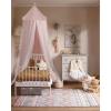 imageBed Canopy with Star Lights Double Layer Canopy for Bed Princess Play Tent for Girls Room Breathable Canopy Bed Curtain for Children Reading Nook Machine Washable Canopy 256x106 Purple256W x 106L Pack of 1