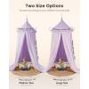 imageBed Canopy with Star Lights Double Layer Canopy for Bed Princess Play Tent for Girls Room Breathable Canopy Bed Curtain for Children Reading Nook Machine Washable Canopy 256x106 Purple40W x 106L Pack of 1