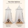 imageBed Canopy with Star Lights Double Layer Canopy for Bed Princess Play Tent for Girls Room Breathable Canopy Bed Curtain for Children Reading Nook Machine Washable Canopy 256x106 Purple256W x 106L Pack of 1