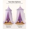 imageBed Canopy with Star Lights Double Layer Canopy for Bed Princess Play Tent for Girls Room Breathable Canopy Bed Curtain for Children Reading Nook Machine Washable Canopy 256x106 Purple256W x 106L Pack of 1