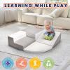 imageLarge 4 Pieces Climbing Toys for Toddlers 13Nontoxic ampamp Ecofriendly Toddler Climbing Toys Indoor Soft Play Equipment Indoor for Motor Skills Easy Setup ampamp Clean Climbing Blocks BlueampampWhiteGray  White