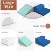 imageLarge 4 Pieces Climbing Toys for Toddlers 13Nontoxic ampamp Ecofriendly Toddler Climbing Toys Indoor Soft Play Equipment Indoor for Motor Skills Easy Setup ampamp Clean Climbing Blocks BlueampampWhiteBlue
