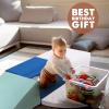 imageLarge 4 Pieces Climbing Toys for Toddlers 13Nontoxic ampamp Ecofriendly Toddler Climbing Toys Indoor Soft Play Equipment Indoor for Motor Skills Easy Setup ampamp Clean Climbing Blocks BlueampampWhiteBlue