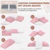 imageLarge 4 Pieces Climbing Toys for Toddlers 13Nontoxic ampamp Ecofriendly Toddler Climbing Toys Indoor Soft Play Equipment Indoor for Motor Skills Easy Setup ampamp Clean Climbing Blocks BlueampampWhitePink