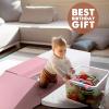 imageLarge 4 Pieces Climbing Toys for Toddlers 13Nontoxic ampamp Ecofriendly Toddler Climbing Toys Indoor Soft Play Equipment Indoor for Motor Skills Easy Setup ampamp Clean Climbing Blocks BlueampampWhitePink