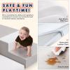 imageLarge 4 Pieces Climbing Toys for Toddlers 13Nontoxic ampamp Ecofriendly Toddler Climbing Toys Indoor Soft Play Equipment Indoor for Motor Skills Easy Setup ampamp Clean Climbing Blocks BlueampampWhiteGray  White