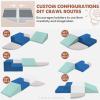 imageLarge 4 Pieces Climbing Toys for Toddlers 13Nontoxic ampamp Ecofriendly Toddler Climbing Toys Indoor Soft Play Equipment Indoor for Motor Skills Easy Setup ampamp Clean Climbing Blocks BlueampampWhiteBlue