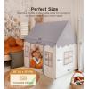 imagePlay Tent with Mat Star Light Large Kids Playhouse with Windows Easy to Wash Indoor and Outdoor Play Tents for Kids Little Dove Toys for Girls Boys 47x40x52 Green Play Tent Large SizeGrey Play Tent
