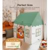 imagePlay Tent with Mat Star Light Large Kids Playhouse with Windows Easy to Wash Indoor and Outdoor Play Tents for Kids Little Dove Toys for Girls Boys 47x40x52 Green Play Tent Large SizeGreen Play Tent
