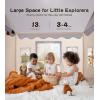imagePlay Tent with Mat Star Light Large Kids Playhouse with Windows Easy to Wash Indoor and Outdoor Play Tents for Kids Little Dove Toys for Girls Boys 47x40x52 Green Play Tent Large SizeGrey Play Tent