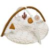 imageTummy Time Mat with 6 Toys Macrame Baby Play Mat for Newborn Baby Gym with 12 Milestone Cards StageBased Sensory and Motor Skill Development Baby Play Gym Non Slip Mat Washable KhakiMacrame