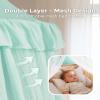 imagelittle dove Large Bed Canopy with Star Lights Double Layer Canopy for Bed Breathable Canopy Bed Curtain for Children Reading Nook Machine Washable Canopy for Kids Room 40x106 Grey256W x 106L Pack of 1