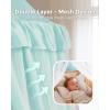 imagelittle dove Large Bed Canopy with Star Lights Double Layer Canopy for Bed Breathable Canopy Bed Curtain for Children Reading Nook Machine Washable Canopy for Kids Room 40x106 Grey40W x 106L Pack of 1
