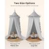 imagelittle dove Large Bed Canopy with Star Lights Double Layer Canopy for Bed Breathable Canopy Bed Curtain for Children Reading Nook Machine Washable Canopy for Kids Room 40x106 Grey40W x 106L Pack of 1