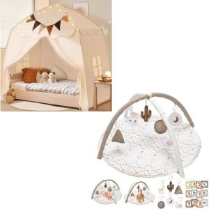 imageExtra Large Kids Play Tent  Tummy Time Mat with 6 Toys