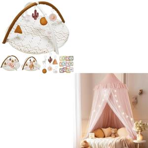 imageTummy Time Activity Mat  Bed Canopy with Star Lights