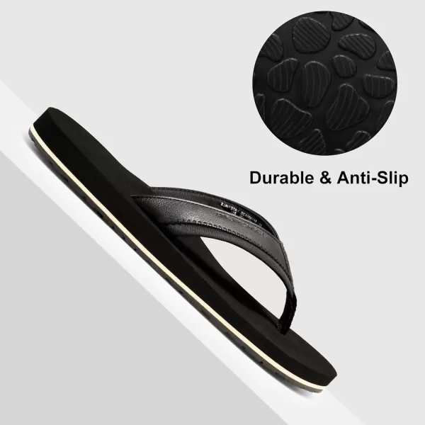 Harvest Land Mens Sandals Flip Flops Thong with Arch Support Comfortable Beach Slippers Summer Shoes