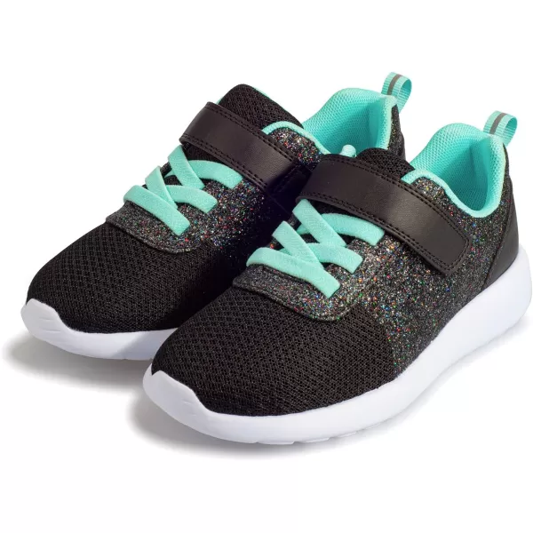 Harvest Land Toddler Glitter Tennis Shoes Slip On Boys Girls Sneakers Casual Running Shoes Woven Breathable with Soft Soled Sports Hook-Loop Outdoor Shoes