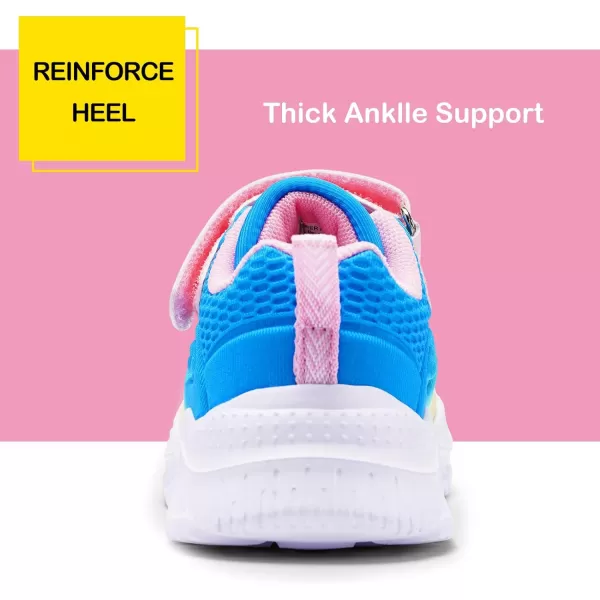 Harvest Land Toddler Glitter Tennis Shoes Slip On Boys Girls Sneakers Casual Running Shoes Woven Breathable with Soft Soled Sports Hook-Loop Outdoor Shoes