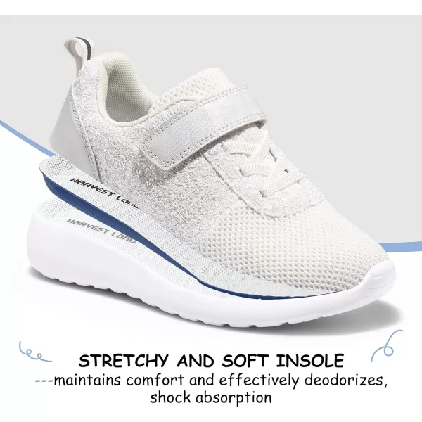 Harvest Land Toddler Glitter Tennis Shoes Slip On Boys Girls Sneakers Casual Running Shoes Woven Breathable with Soft Soled Sports Hook-Loop Outdoor Shoes