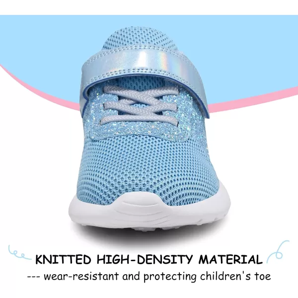 Harvest Land Toddler Glitter Tennis Shoes Slip On Boys Girls Sneakers Casual Running Shoes Woven Breathable with Soft Soled Sports Hook-Loop Outdoor Shoes