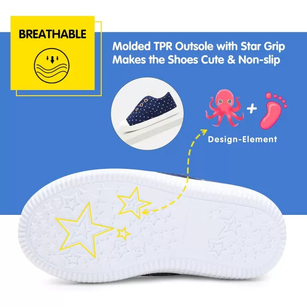 Kids Shoes Toddlers Canvas Sneakers Slip-on Comfortable Light Weight Skin-Friendly Causal Running Tennis Shoes for Boys Girls