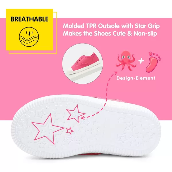 Kids Shoes Toddlers Canvas Sneakers Slip-on Comfortable Light Weight Skin-Friendly Causal Running Tennis Shoes for Boys Girls