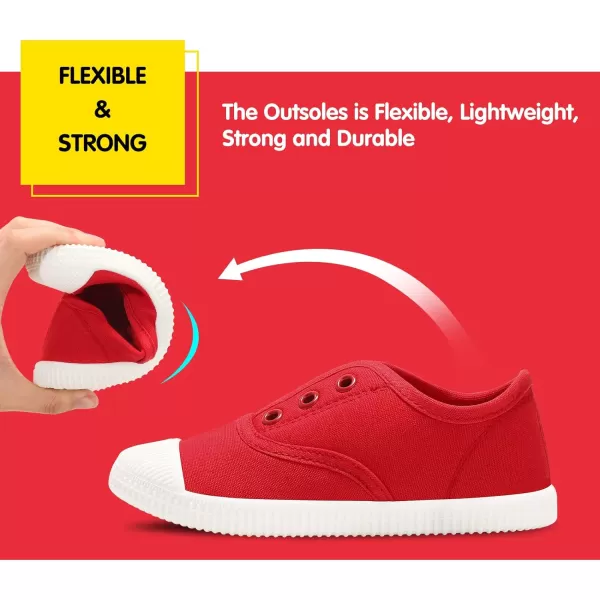 Kids Shoes Toddlers Canvas Sneakers Slip-on Comfortable Light Weight Skin-Friendly Causal Running Tennis Shoes for Boys Girls
