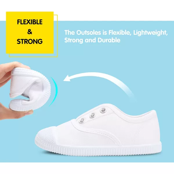 Kids Shoes Toddlers Canvas Sneakers Slip-on Comfortable Light Weight Skin-Friendly Causal Running Tennis Shoes for Boys Girls