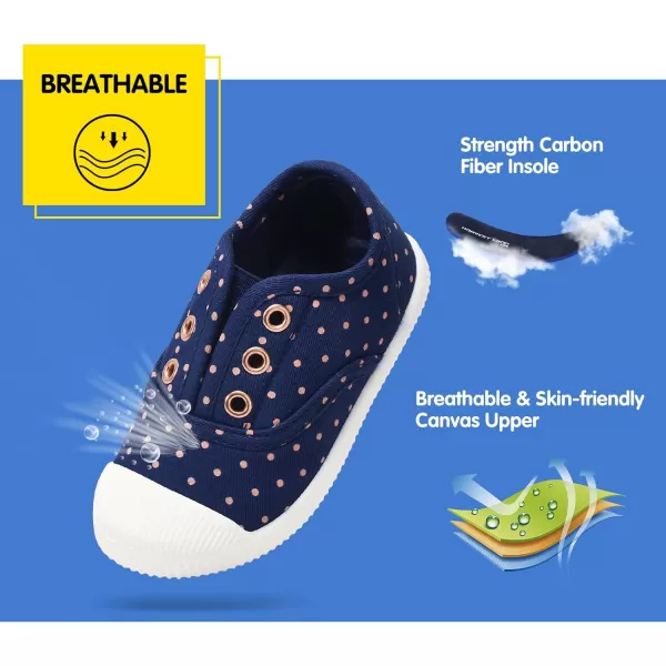 Kids Shoes Toddlers Canvas Sneakers Slip-on Comfortable Light Weight Skin-Friendly Causal Running Tennis Shoes for Boys Girls
