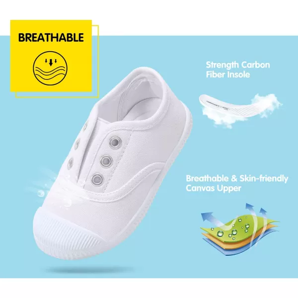 Kids Shoes Toddlers Canvas Sneakers Slip-on Comfortable Light Weight Skin-Friendly Causal Running Tennis Shoes for Boys Girls