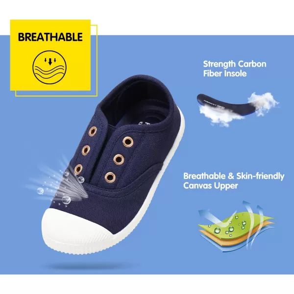 Kids Shoes Toddlers Canvas Sneakers Slip-on Comfortable Light Weight Skin-Friendly Causal Running Tennis Shoes for Boys Girls