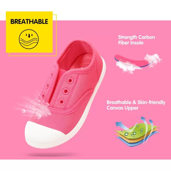 Kids Shoes Toddlers Canvas Sneakers Slip-on Comfortable Light Weight Skin-Friendly Causal Running Tennis Shoes for Boys Girls