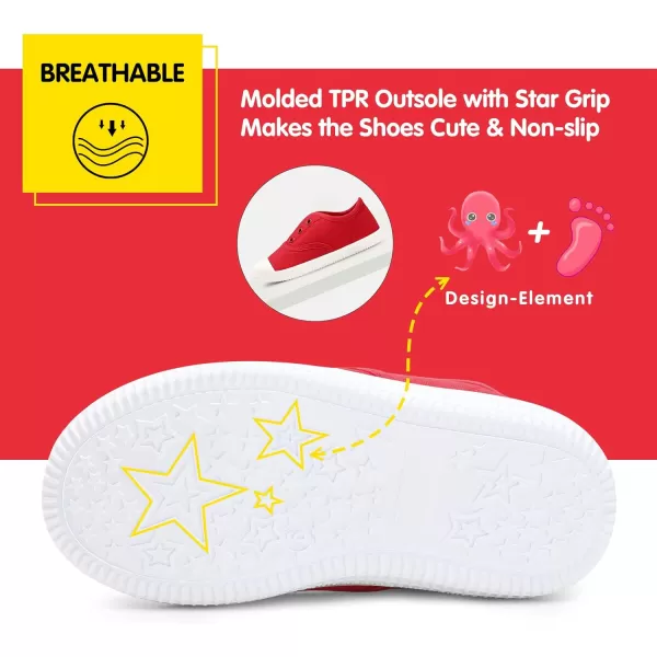Kids Shoes Toddlers Canvas Sneakers Slip-on Comfortable Light Weight Skin-Friendly Causal Running Tennis Shoes for Boys Girls
