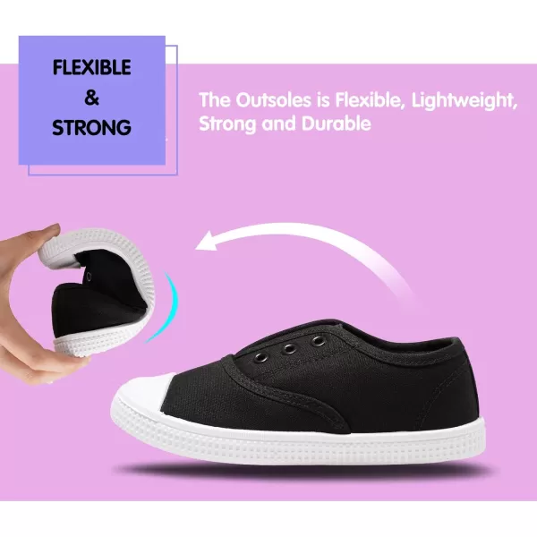 Kids Shoes Toddlers Canvas Sneakers Slip-on Comfortable Light Weight Skin-Friendly Causal Running Tennis Shoes for Boys Girls