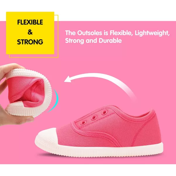Kids Shoes Toddlers Canvas Sneakers Slip-on Comfortable Light Weight Skin-Friendly Causal Running Tennis Shoes for Boys Girls