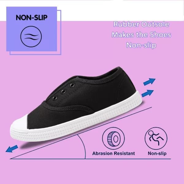 Kids Shoes Toddlers Canvas Sneakers Slip-on Comfortable Light Weight Skin-Friendly Causal Running Tennis Shoes for Boys Girls