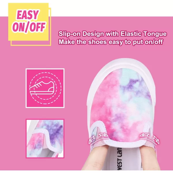 Kids Shoes Toddlers Canvas Sneakers Slip-on Comfortable Light Weight Skin-Friendly Causal Running Tennis Shoes for Boys Girls