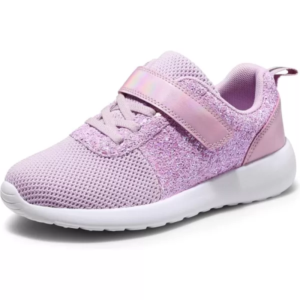 Harvest Land Toddler Glitter Tennis Shoes Slip On Boys Girls Sneakers Casual Running Shoes Woven Breathable with Soft Soled Sports Hook-Loop Outdoor Shoes