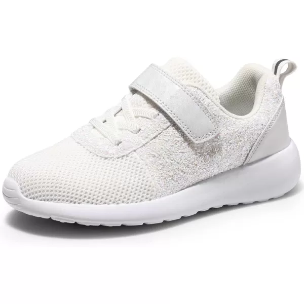 Harvest Land Toddler Glitter Tennis Shoes Slip On Boys Girls Sneakers Casual Running Shoes Woven Breathable with Soft Soled Sports Hook-Loop Outdoor Shoes