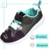 imageHarvest Land Girls Sneakers ToddlersKids Glitter Tennis Shoes Fashion Mesh Breathable Hook and Loop Slipon Basketball Running Sports ShoesBlack 1 Big Kid